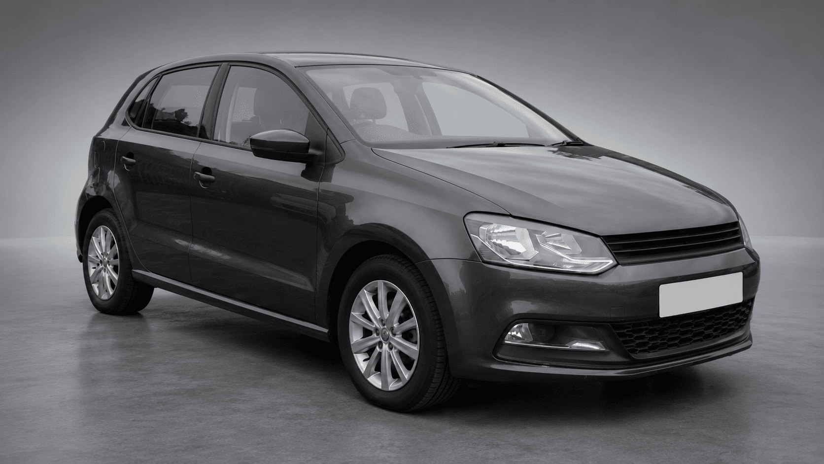 The same vehicle and condition on a clean neutral background after lighting treatment